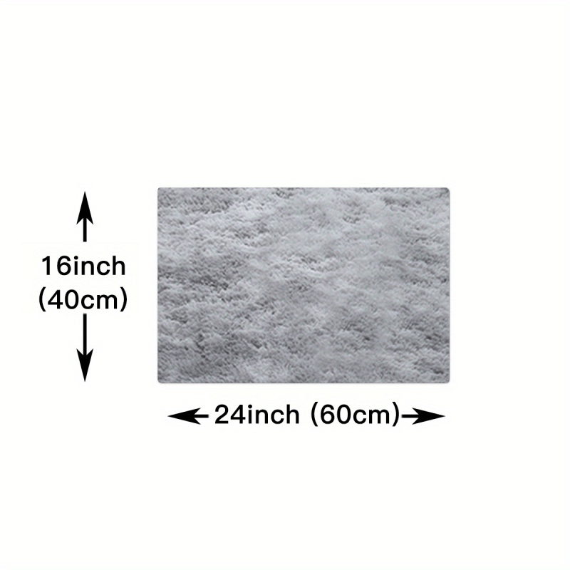 Grey Tie Dye Plush Rug - Soft and Cozy Area Rug for Your Home
