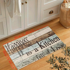 Vintage Print Kitchen Floor Mat Oilproof Waterproof Machine Washable
