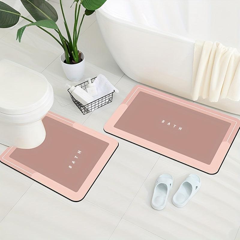 Soft & Non Slip Bath Mat, Water Absorbent & Rubber Backed Washable Floor Mat