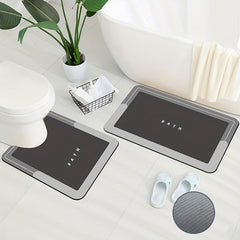 Soft & Non Slip Bath Mat, Water Absorbent & Rubber Backed Washable Floor Mat