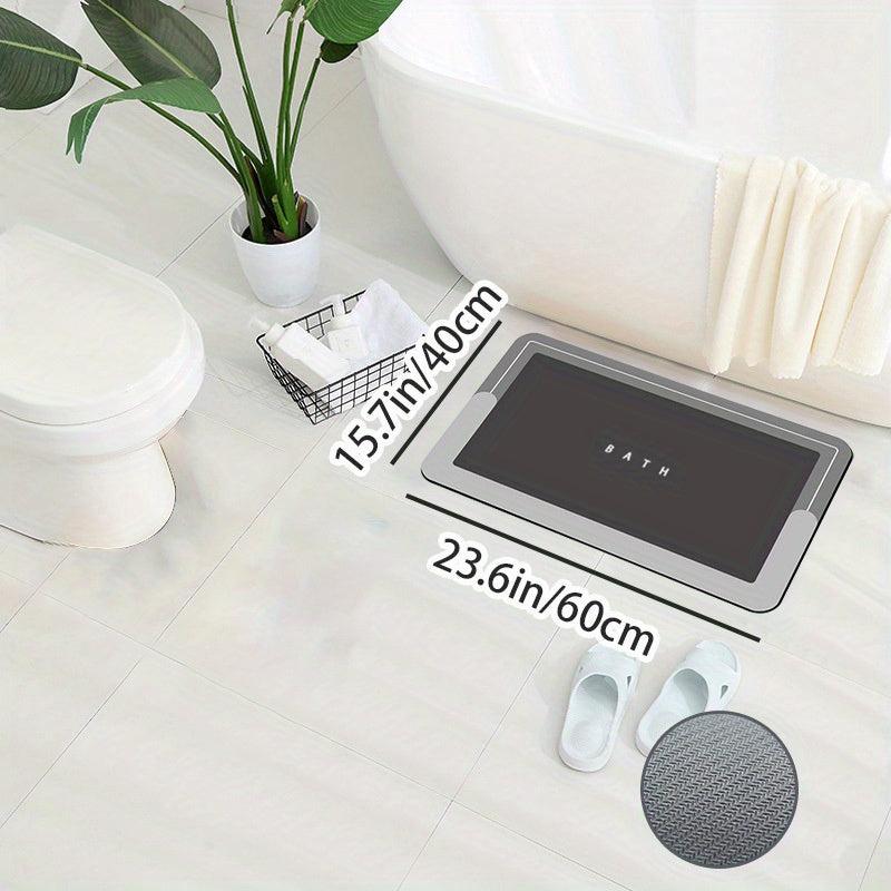 Soft & Non Slip Bath Mat, Water Absorbent & Rubber Backed Washable Floor Mat