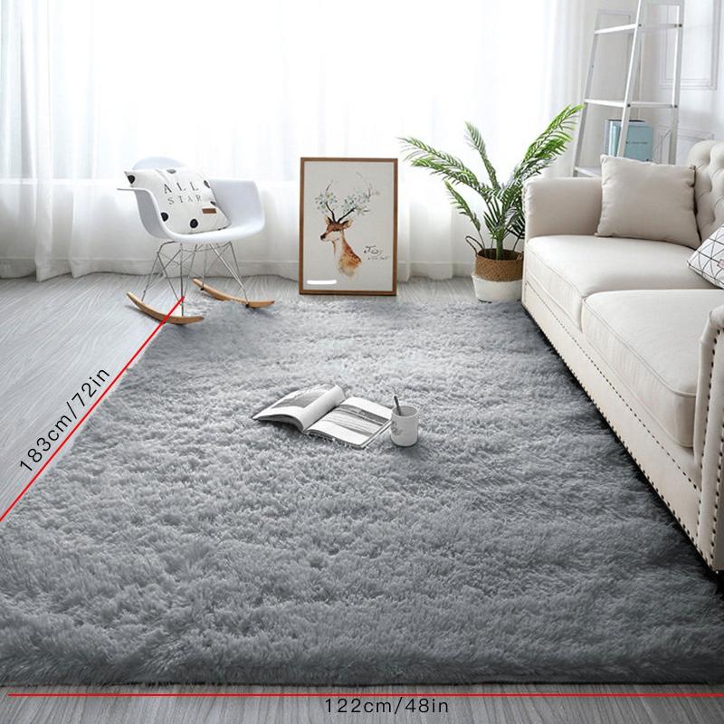 Nordic Silk Wool Carpet Living Room Sofa Coffee Table Blanket