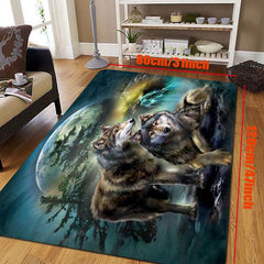 Psychedelic Wolf Print Carpet Soft Non Slip Floor Mat