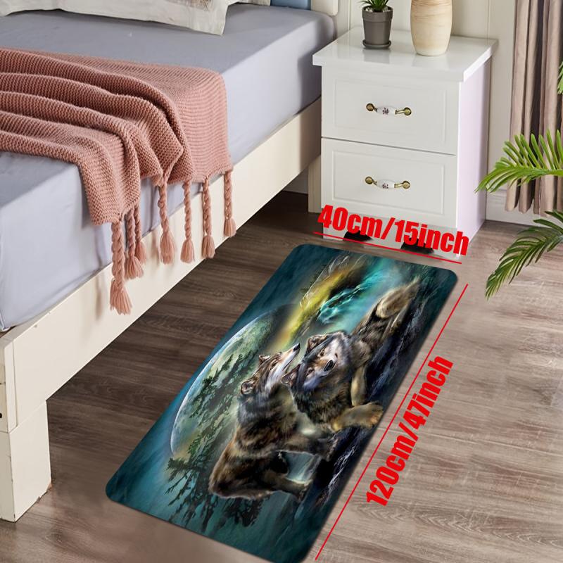 Psychedelic Wolf Print Carpet Soft Non Slip Floor Mat