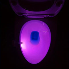 Toilet Night Light Motion Sensor 8 Changing LED Nightlight Bathroom Decor