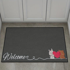 Grey Anti Fatigue Kitchen Floor Mat Anti Slip Polyester Carpet