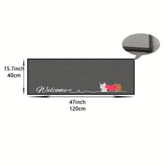 Grey Anti Fatigue Kitchen Floor Mat Anti Slip Polyester Carpet
