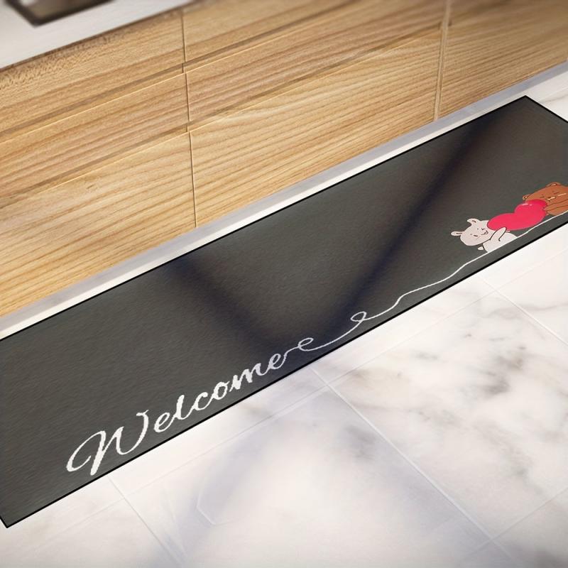 Grey Anti Fatigue Kitchen Floor Mat Anti Slip Polyester Carpet