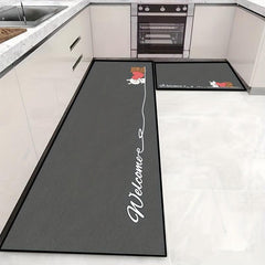 Grey Anti Fatigue Kitchen Floor Mat Anti Slip Polyester Carpet