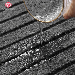 Soft Thickened Kitchen Mat Striped Non-slip Waterproof Runner Rug