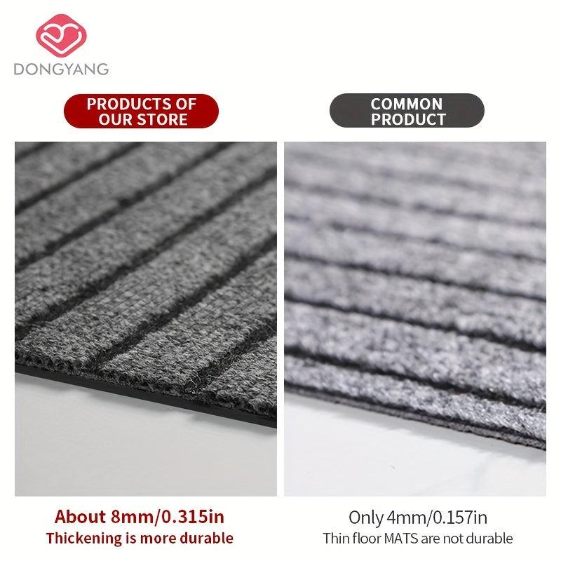Soft Thickened Kitchen Mat Striped Non-slip Waterproof Runner Rug