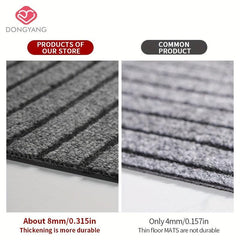Soft Thickened Kitchen Mat Striped Non-slip Waterproof Runner Rug
