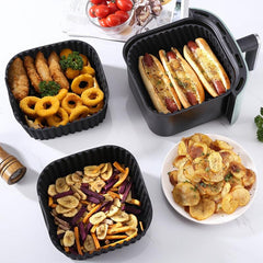 8 Inch Square Reusable Silicone Air Fryer Liner