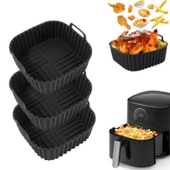 8 Inch Square Reusable Silicone Air Fryer Liner