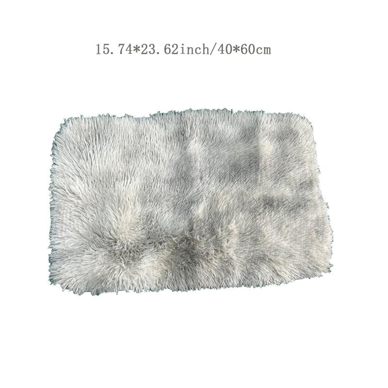 Ultra Soft Tie Dye Grey Carpet Gradient Silk Velvet Area Rug
