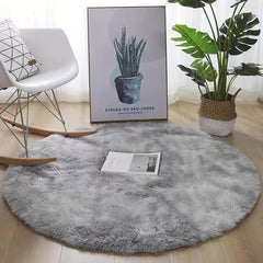 Nordic Grey Circle Rug Carpet for Living Room Bedroom