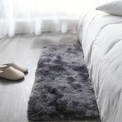 Soft Shag Area Rug Grey Carpet Bedroom Living Room Decor Non Slip Washable