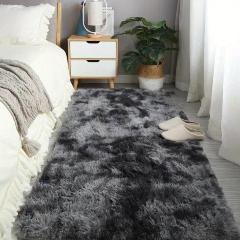 Soft Shag Area Rug Tie Dyed Fluffy Living Room Carpet Plush