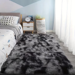 Soft Shag Area Rug Tie Dyed Fluffy Living Room Carpet Plush