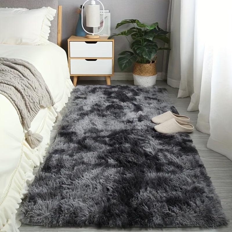 Soft Shag Area Rug Tie Dyed Fluffy Living Room Carpet Plush