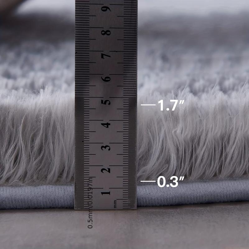 Fluffy Round Rug For Baby Nursery 4'X4' Feet Furry Carpet For Children Kids Room