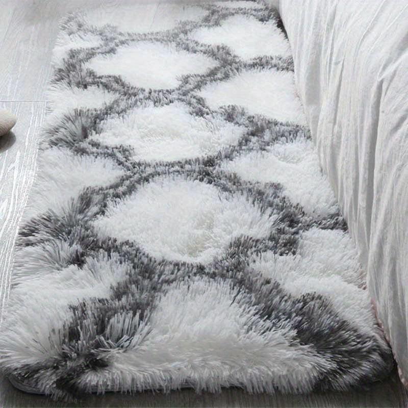 Silk Hair Fluffy Carpet Bedroom Living Room Square Solid Long Silk Hair Fluf
