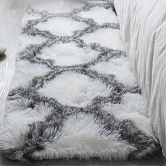 Silk Hair Fluffy Carpet Bedroom Living Room Square Solid Long Silk Hair Fluf