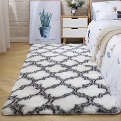 Silk Hair Fluffy Carpet Bedroom Living Room Square Solid Long Silk Hair Fluf