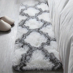 Silk Hair Fluffy Carpet Bedroom Living Room Square Solid Long Silk Hair Fluf