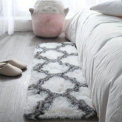Silk Hair Fluffy Carpet Bedroom Living Room Square Solid Long Silk Hair Fluf