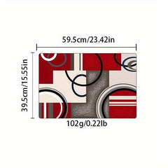 Modern Geometric Shaggy Rug Non Slip Proof Waterproof Dirt Resistant