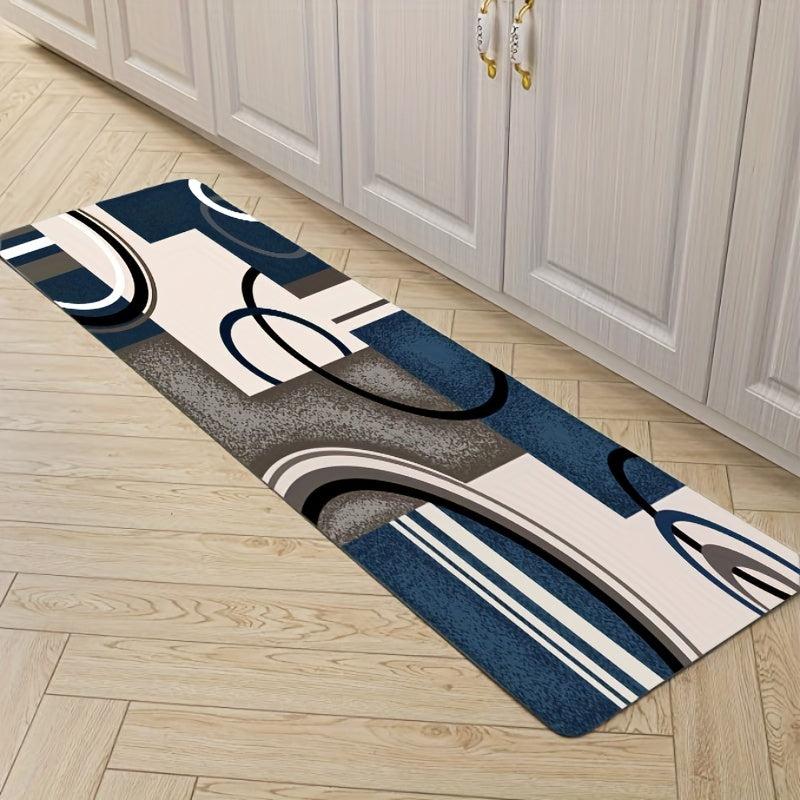 Modern Geometric Shaggy Rug Non Slip Proof Waterproof Dirt Resistant
