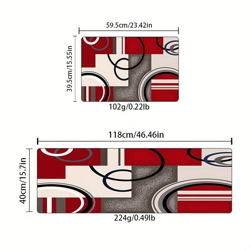 Modern Geometric Shaggy Rug Non Slip Proof Waterproof Dirt Resistant