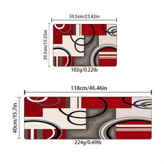 Modern Geometric Shaggy Rug Non Slip Proof Waterproof Dirt Resistant