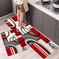Modern Geometric Shaggy Rug Non Slip Proof Waterproof Dirt Resistant