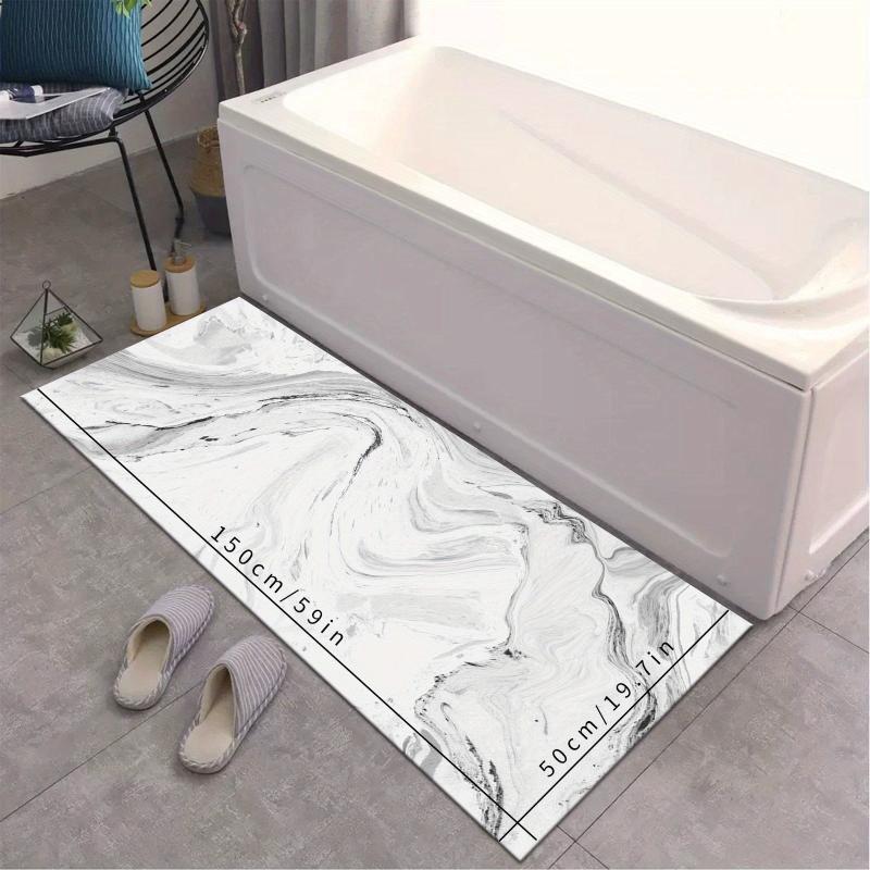 Non Slip Shower Mat with Absorbent Carpet Soft Comfortable Home Deco