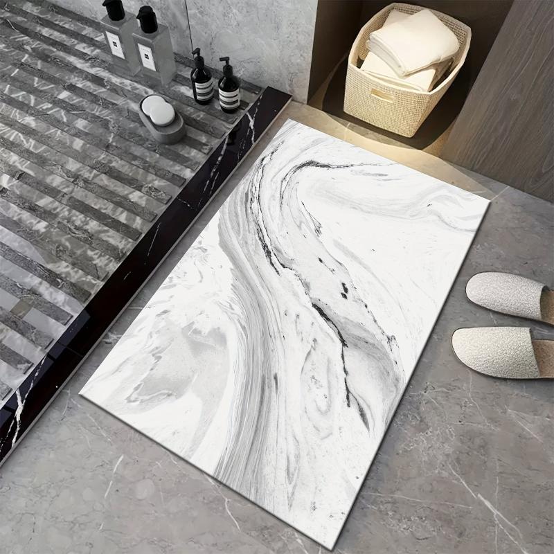Non Slip Shower Mat with Absorbent Carpet Soft Comfortable Home Deco