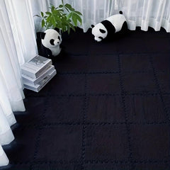 12pcs Foam Puzzle Floor Mat Interlocking Rug Soft Plush Carpet Tiles