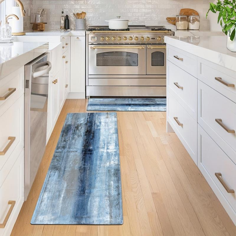 2pcs Vintage Abstract Non Slip Floor Mat