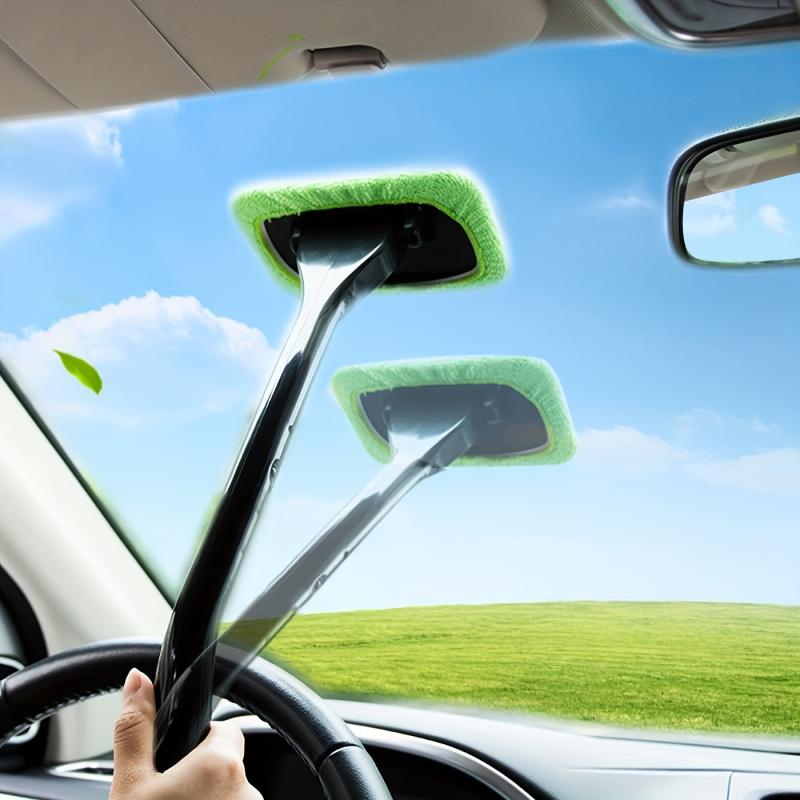 Long Handle Car Windshield Cleaner Brush Kit - Easy Use Wipe Tool