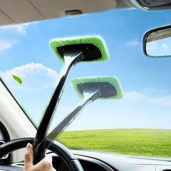 Long Handle Car Windshield Cleaner Brush Kit - Easy Use Wipe Tool