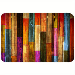Colorful Geometric Floor Mat Non-slip Waterproof Soft Faux Fur Area Rug