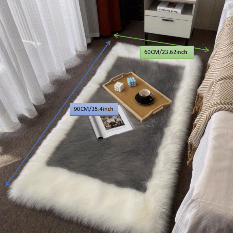 Ultra Soft Plush Area Rug Non-slip Fluffy Faux Fur Sheepskin Rugs