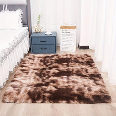 High Pile Tie Dyed Shaggy Rug for Living Room and Bedroom