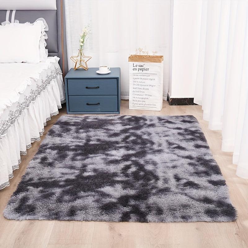 High Pile Tie Dyed Shaggy Rug for Living Room and Bedroom