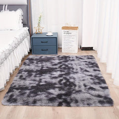 High Pile Tie Dyed Shaggy Rug for Living Room and Bedroom