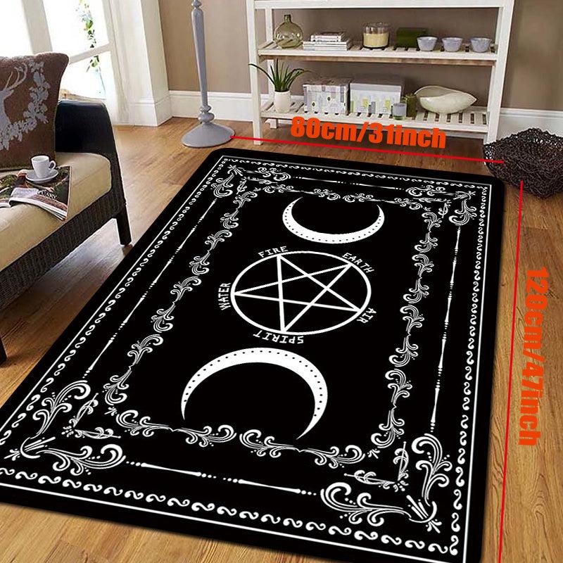 Witch Floor Mat Sun Moon Divination Carpet Living Room Area Rug