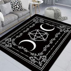 Witch Floor Mat Sun Moon Divination Carpet Living Room Area Rug