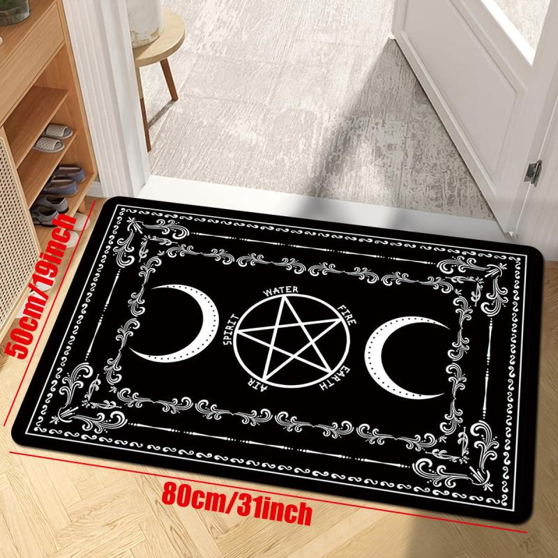 Witch Floor Mat Sun Moon Divination Carpet Living Room Area Rug