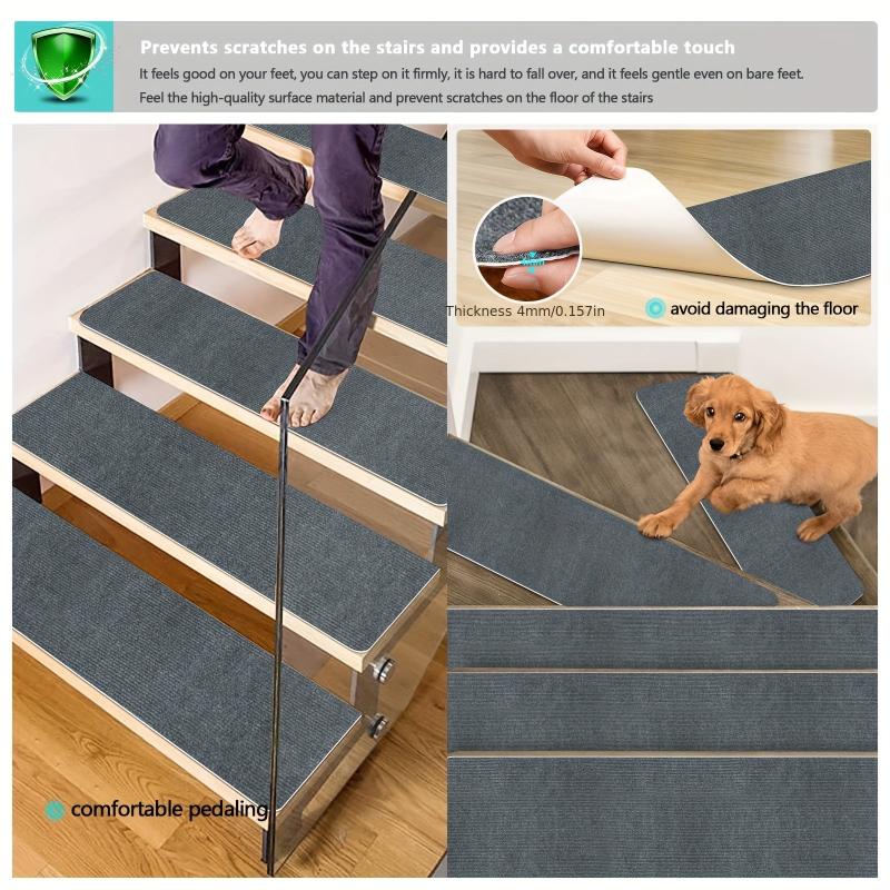 15pcs Non Slip Stair Carpet Runners Safe for Wooden Steps
